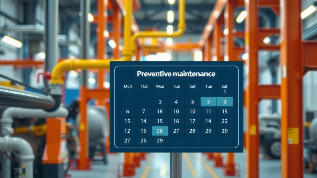 Técnico de mantenimiento comparando datos de predictivo y preventivo en planta